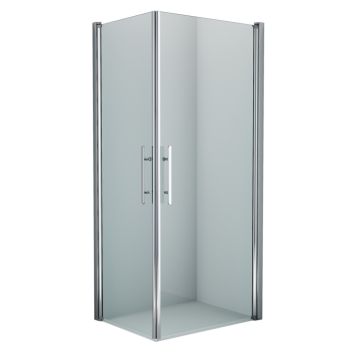 Camargue Skärgård brusehjørne lige klart glas/krom profil - flere størrelser