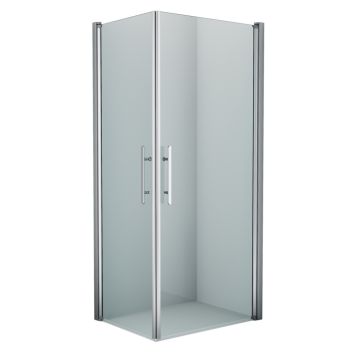 Camargue Skärgård brusehjørne lige klart glas/satin profil - flere størrelser