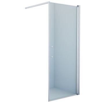 Camargue Skärgård brusevæg klart glas/satin profil H198 cm - flere bredder