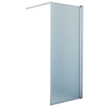 Camargue Skärgård brusevæg mat glas/satin profil H198 cm - flere bredder