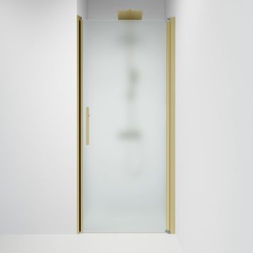 Camargue Skärgård brusedør mat glas/messing profil H198 cm - flere bredder