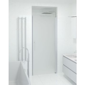 Camargue Skärgård brusedør mat glas/satin profil H198 cm - flere bredder