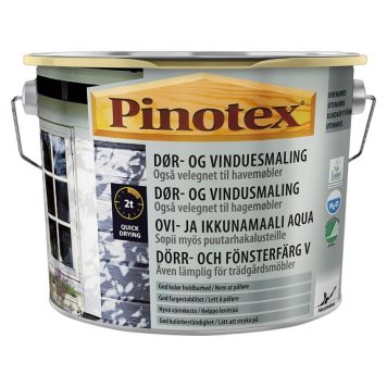 Pinotex dør- & vinduesmaling halvblank hvid base flere str.