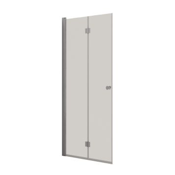 Scanbad foldedør krom/klart glas H200 cm - flere bredder