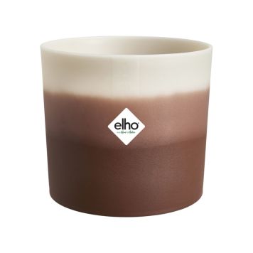 Elho krukke Colour Gradient Round plast brun - flere størrelser