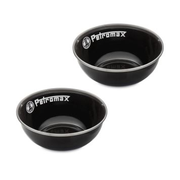 Petromax skål stål emaljeret sort Ø14 cm 2 stk.
