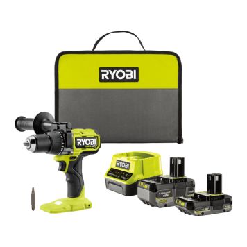 Ryobi akku slagbore-/skruemaskine RPD18X1-242 One+ 18V m/batteri & lader