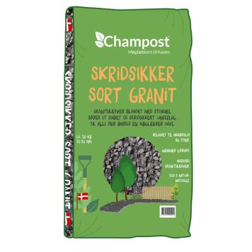 Champost Skridsikker Sort Granit 20 kg