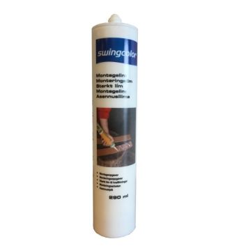 Swingcolor montagelim hvid 290 ml
