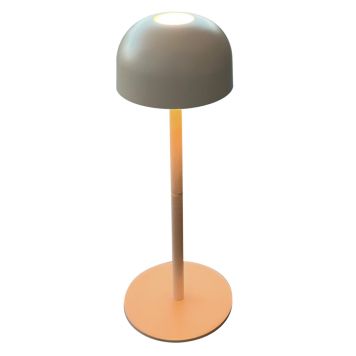 Veli Line Shine bordlampe genopladelig IP44 taupe 25 cm