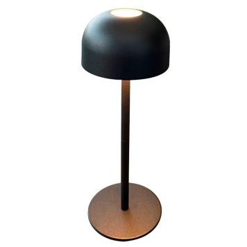 Veli Line Shine bordlampe genopladelig IP44 sort 25 cm