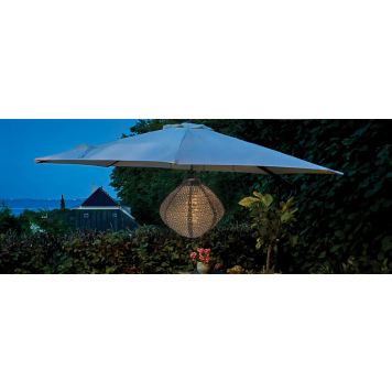 Veli Line solar lanterne tekstil mørkegrå Ø29 cm