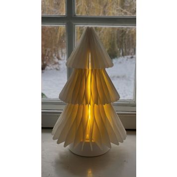 Veli Line juletræ med lys papir 24x15 cm