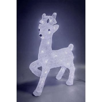 Veli Line akryl rensdyr 36x24x12cm m/30 LED og timer