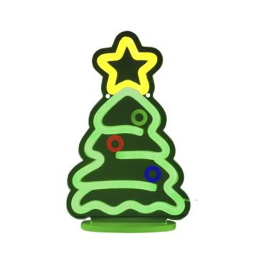 Veli Line neonskilt juletræ 13x20 cm