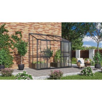 Vitavia vægdrivhus Ida 3,3 m² sort 4 mm poly