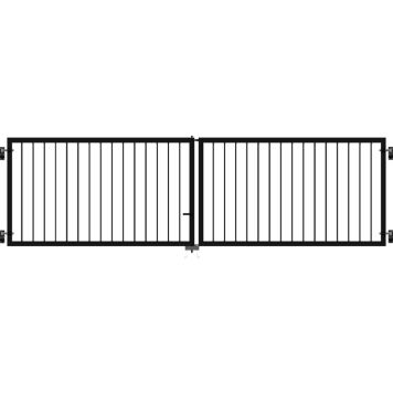 Plus dobbeltlåge Basic sort 300x85 cm 