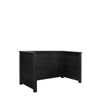 Plus renovationsskjul Plank profil trykimp. m/træstolper PEFC sort 194x97x108 cm