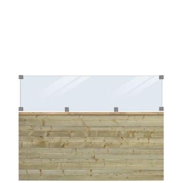Plus profilhegn m/glas Plank 174x125 inkl. mellemtop 