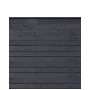Plus profilhegn Klink PEFC sort 174x166 cm inkl. topafslutning