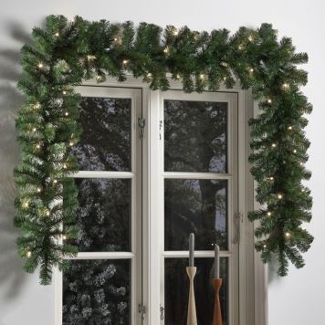 Nordic Winter kunstig granguirlande m. lys 270 cm 