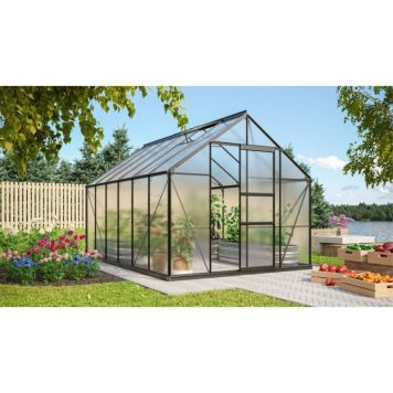 Vitavia drivhus Merkur 9,9 m² sort 6 mm poly