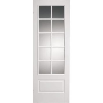 Dooria glasdør med 10 felter hvid 725x2040 mm B 8x21