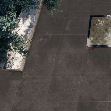 Terrasseflise Simple Black 60x60x2 cm 0,72 m² udendørs 