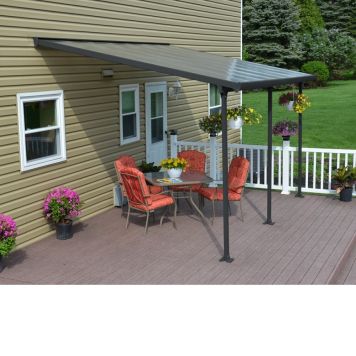 Palram terrasseoverdækning Feria 12,5 m² antracitgrå