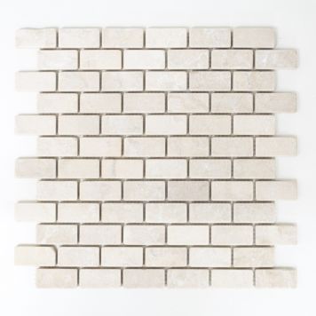 Mosaik Ibiza natursten hvid 30,5 x 30,5 cm