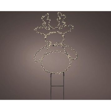 Lumineo rensdyr med LED på jordspyd metal H47 cm 