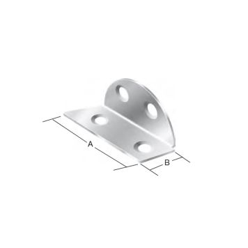 Vormann vinkelplade 40x19mm galv. stål