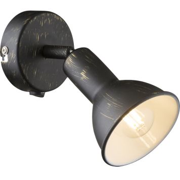 Globo spotlampe Namus sort/guld E14 40 W 15 cm