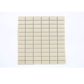 Mosaik Uni Stick porcelæn beige blank 29,8 x 29,8 cm