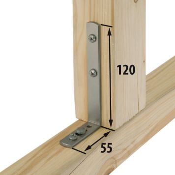 Magnodur gardinvinkel 120x55x17mm