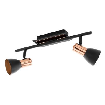 Spotlampe Barnham LED kobber/sort 2x3,3 W - Eglo