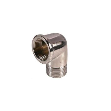 Vinkel forkromet ½" 90 grader