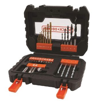 Black & Decker tilbehørssæt 31 dele Easy Grip Case