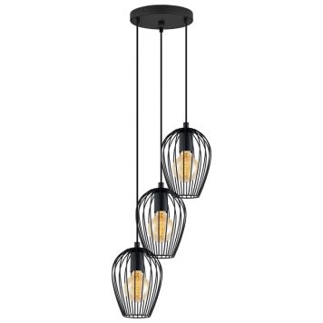 Pendel Newtown sort LED klynge 3 L - Eglo