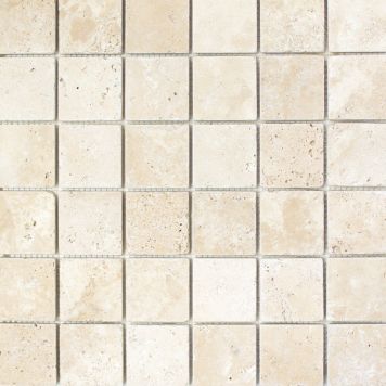 Mosaik Quadrat Chiaro antik travertin 30,5x30,5 cm