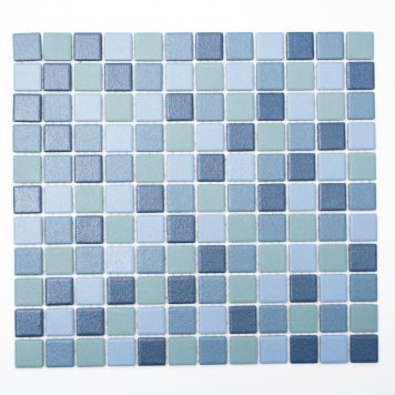 Mosaik Square antislip mix blå keramik 33x30,2 cm 