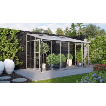 Vitavia vægdrivhus Ida 7,8 m² alu 3 mm delt glas inkl. polytag 