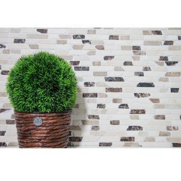 Mosaik Ciot natursten brun/hvid mix 30,5 x 30,5 cm