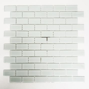 Mosaik Timeless krystal hvid 32,2 x 31 cm