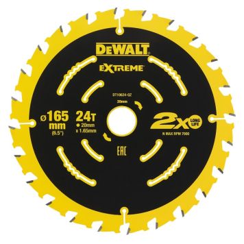 DeWalt savklinge Extreme karbid Ø165mm