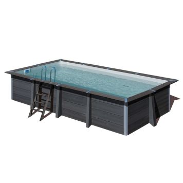 Swim & Fun fritstående pool rektangulær 606x326 cm