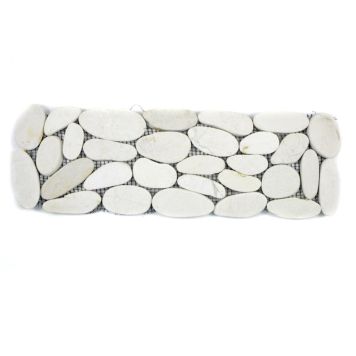 Sokkel Pebble natursten hvid 10 x 30 cm