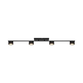 Nordlux LED-spotskinne Clyde 4 sort 3-trins dæmpbar L115 cm