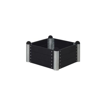 Plus højbed Pipe sort 80x80x36 cm