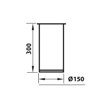 Aduro murbøsning enkelt 300 mm sort